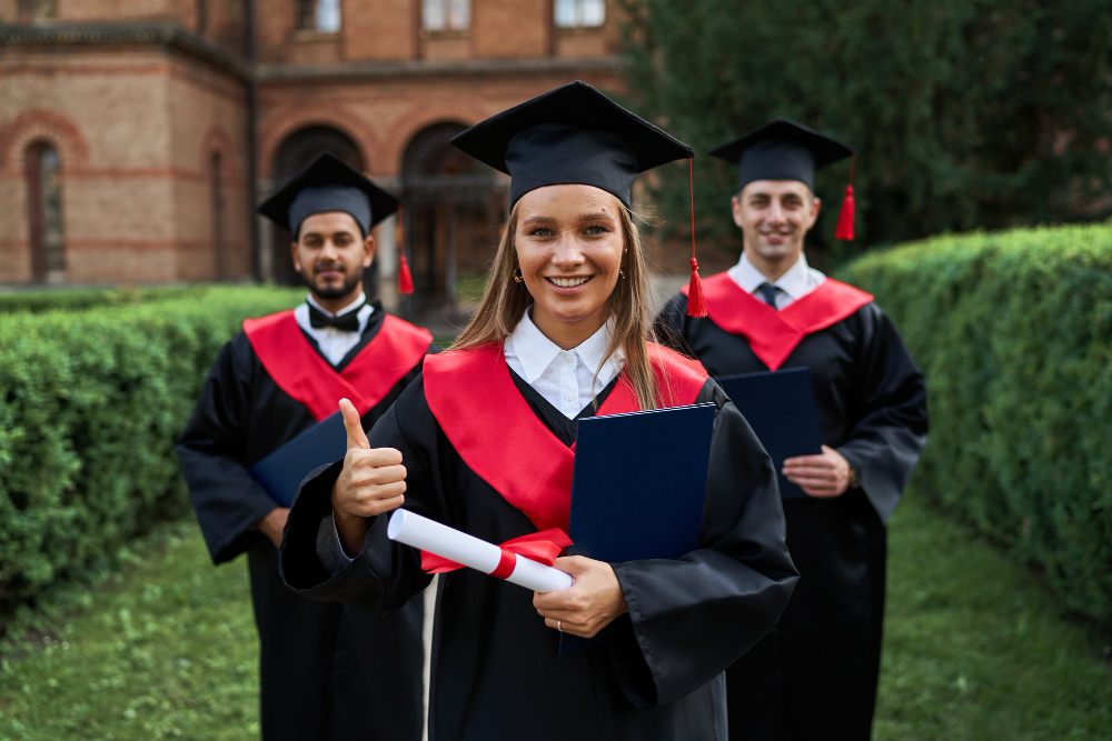 Leeds graduate celebrating with AEC Consultant support