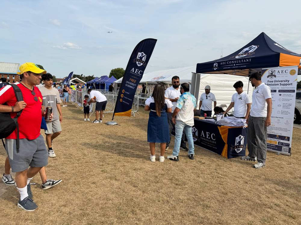 AEC Consultant advisers speaking with students and families at the UK Goan Festival 2026